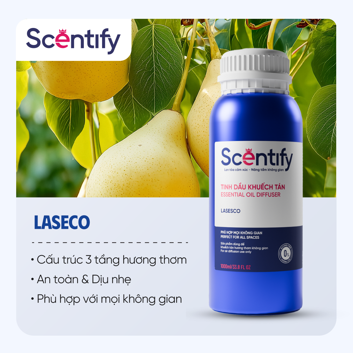 TINH DẦU KHUẾCH TÁN ESSENTIAL OIL DIFFUSER LASESCO - Ảnh 4