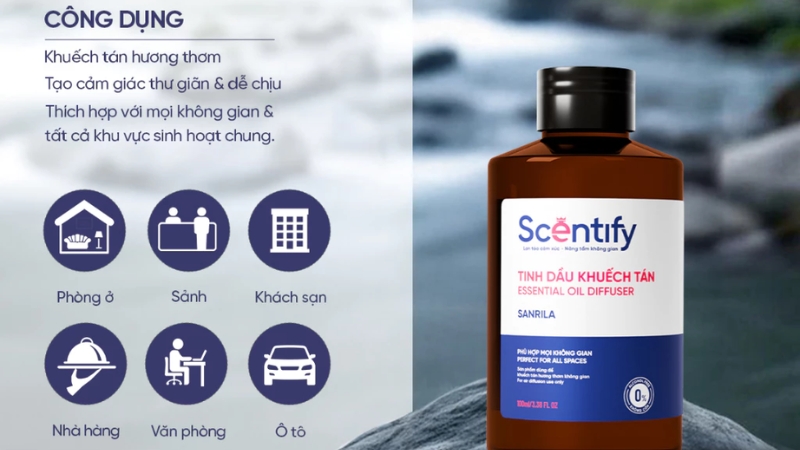 Tinh dầu Sanrila Scentify tạo sự thư giãn và trong lành