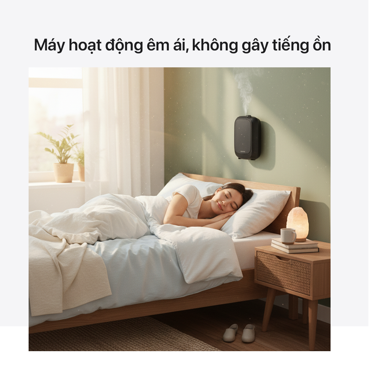 Máy khuếch tán hương AP10 hoạt động êm ái độ ồn dưới 42 dBA