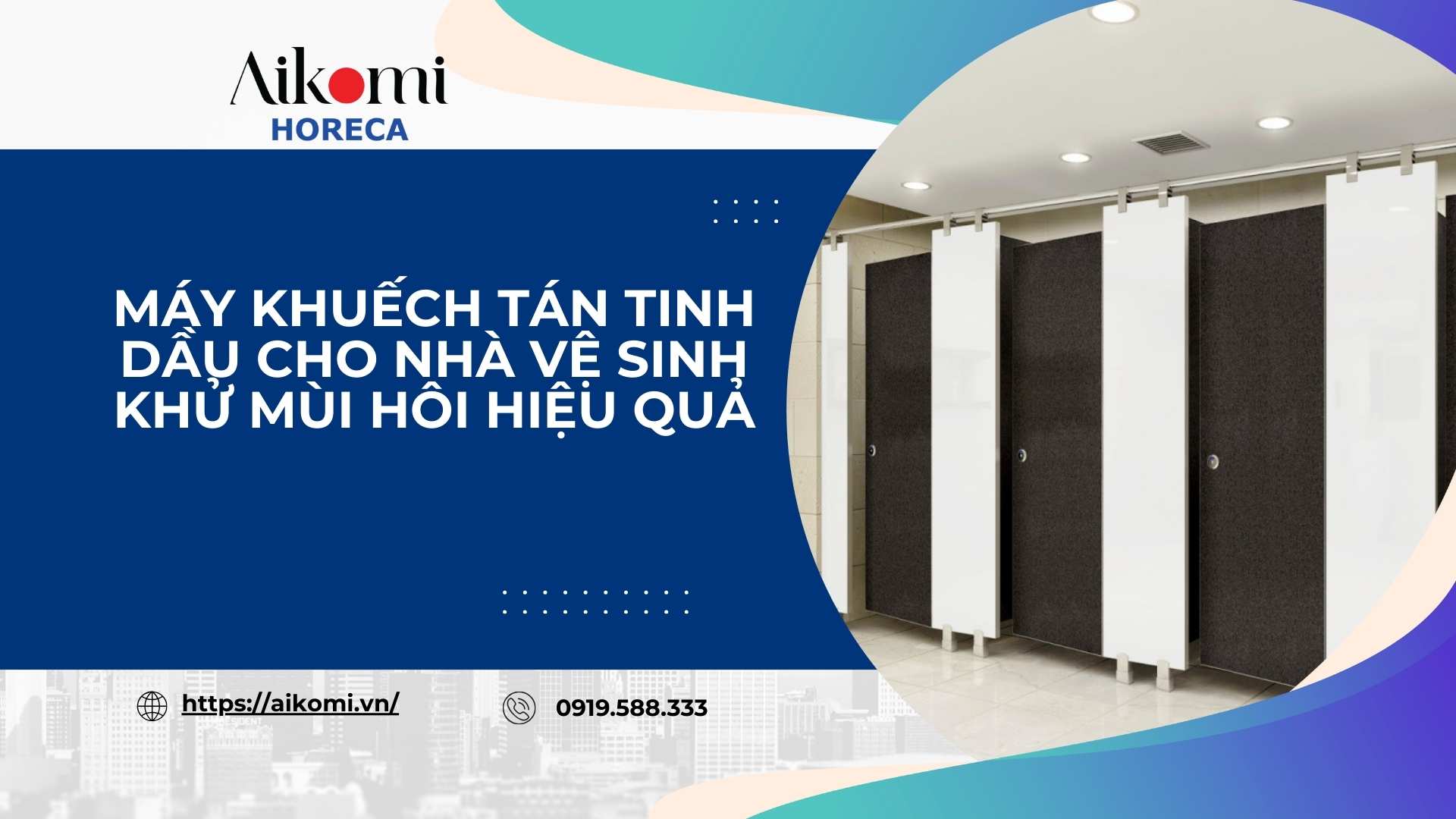 Máy Khuếch Tán Tinh Dầu Cho Nhà Vệ Sinh Khử Mùi Hôi Hiệu Quả
