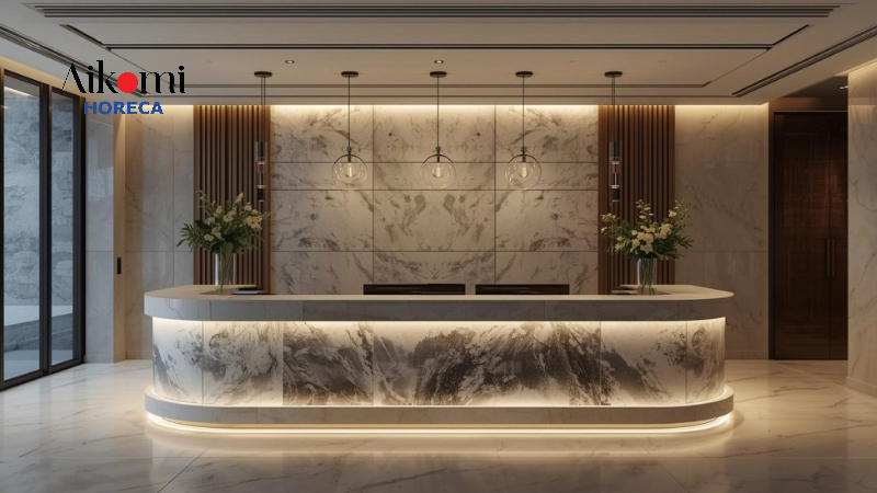 Khu vực lễ tân của spa tạo mùi hương chuyên nghiệp