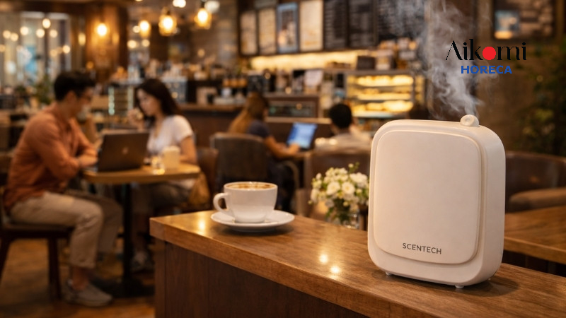 Máy khuếch tinh dầu không gian quán cafe