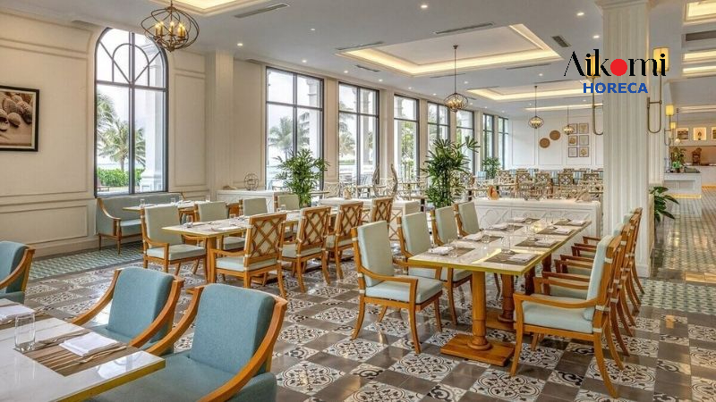 Không gian nhà hàng ứng dụng máy khuếch tán mùi hương